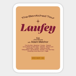 Laufey Bewitched Tour pinkish poster Sticker